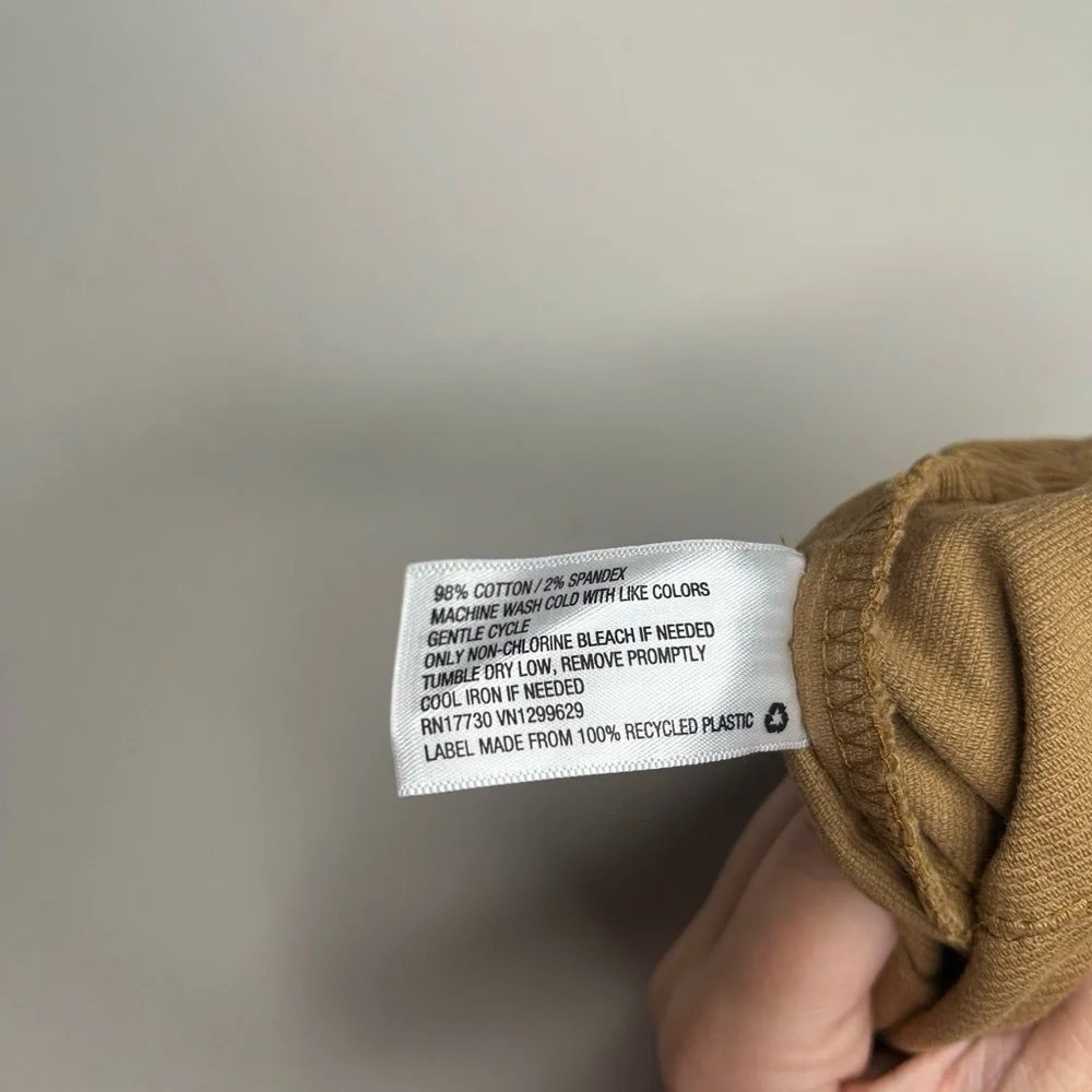 Corduroy Mini Skirt Front Zip Brown Stretch Wild Fable Size 6 M
